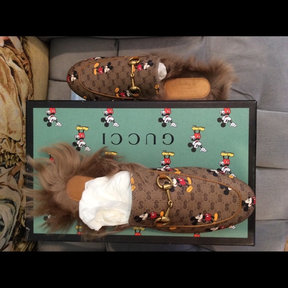 Gucci Mickey Mouse Princetown Slippers - Picture 3 of 3